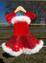 Load image into Gallery viewer, Sequin Santa Dress (FINAL SALE)
