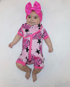 Pucker Up Cowboy Bamboo Shortie Romper