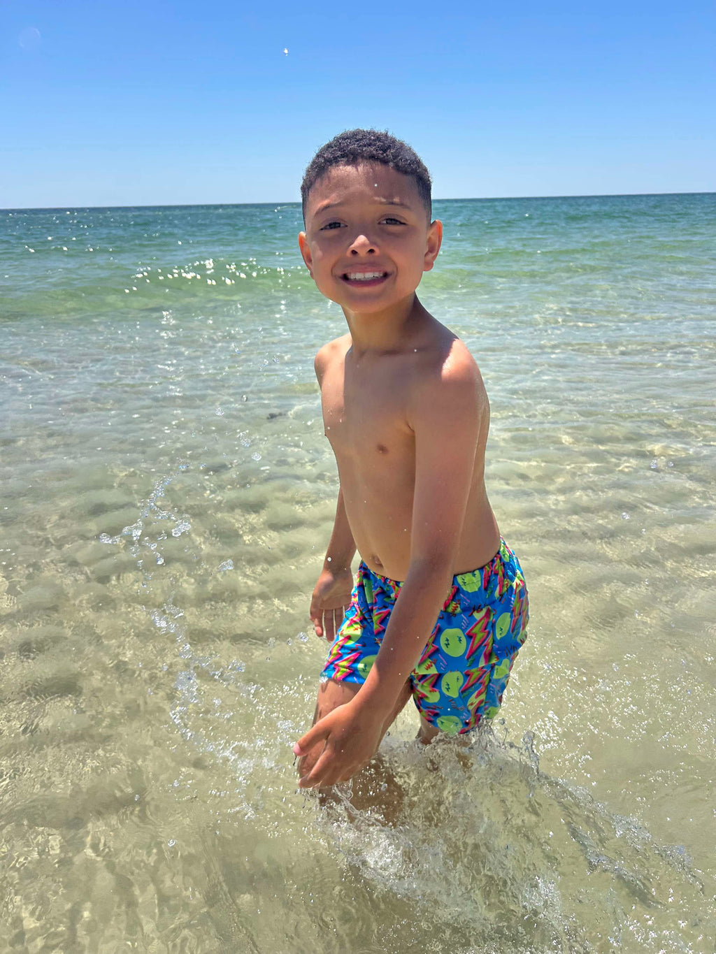 Newborn Neon Bolts Swim Trunks (FINAL SALE)