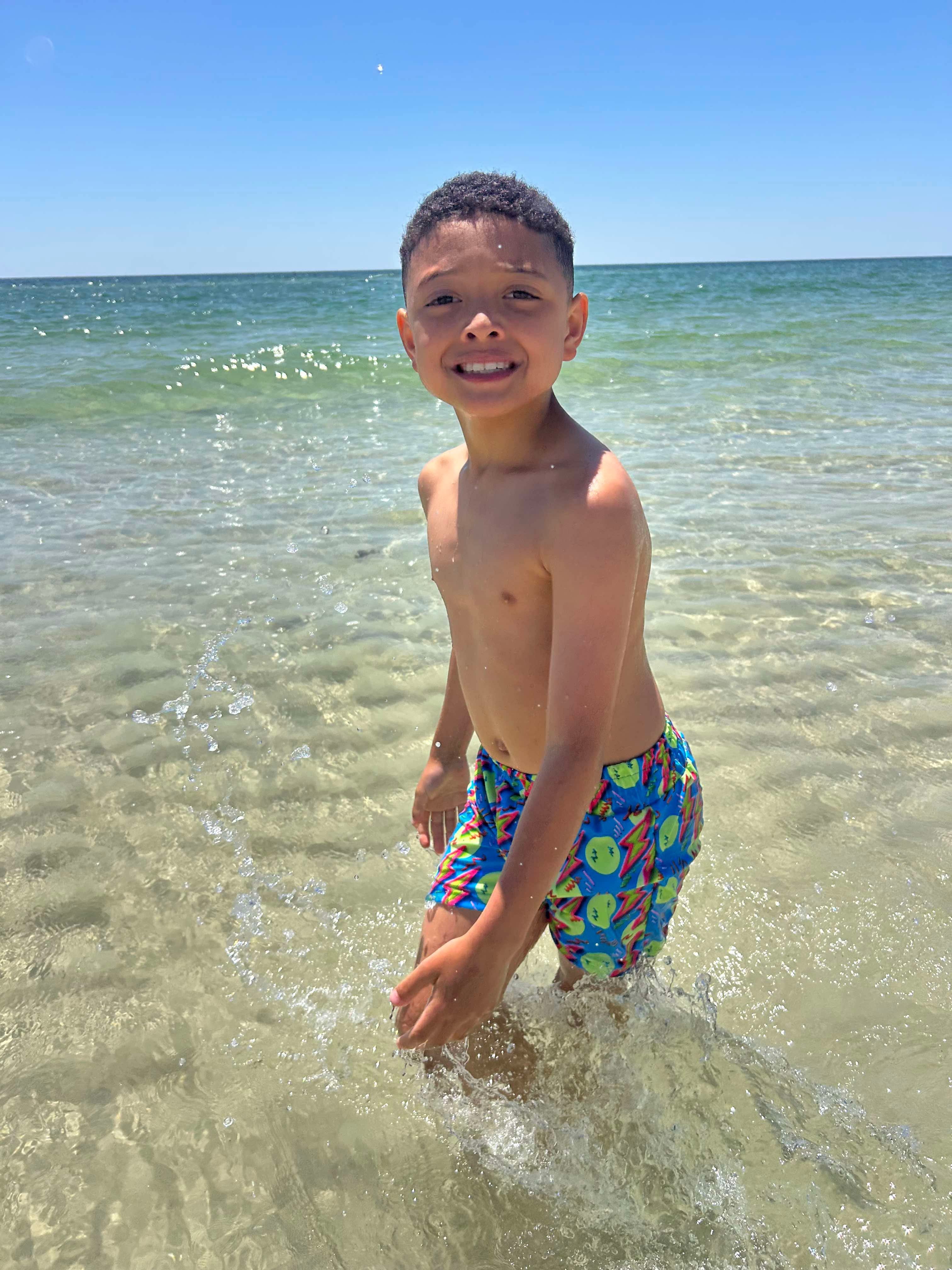 Newborn Neon Bolts Swim Trunks (FINAL SALE)