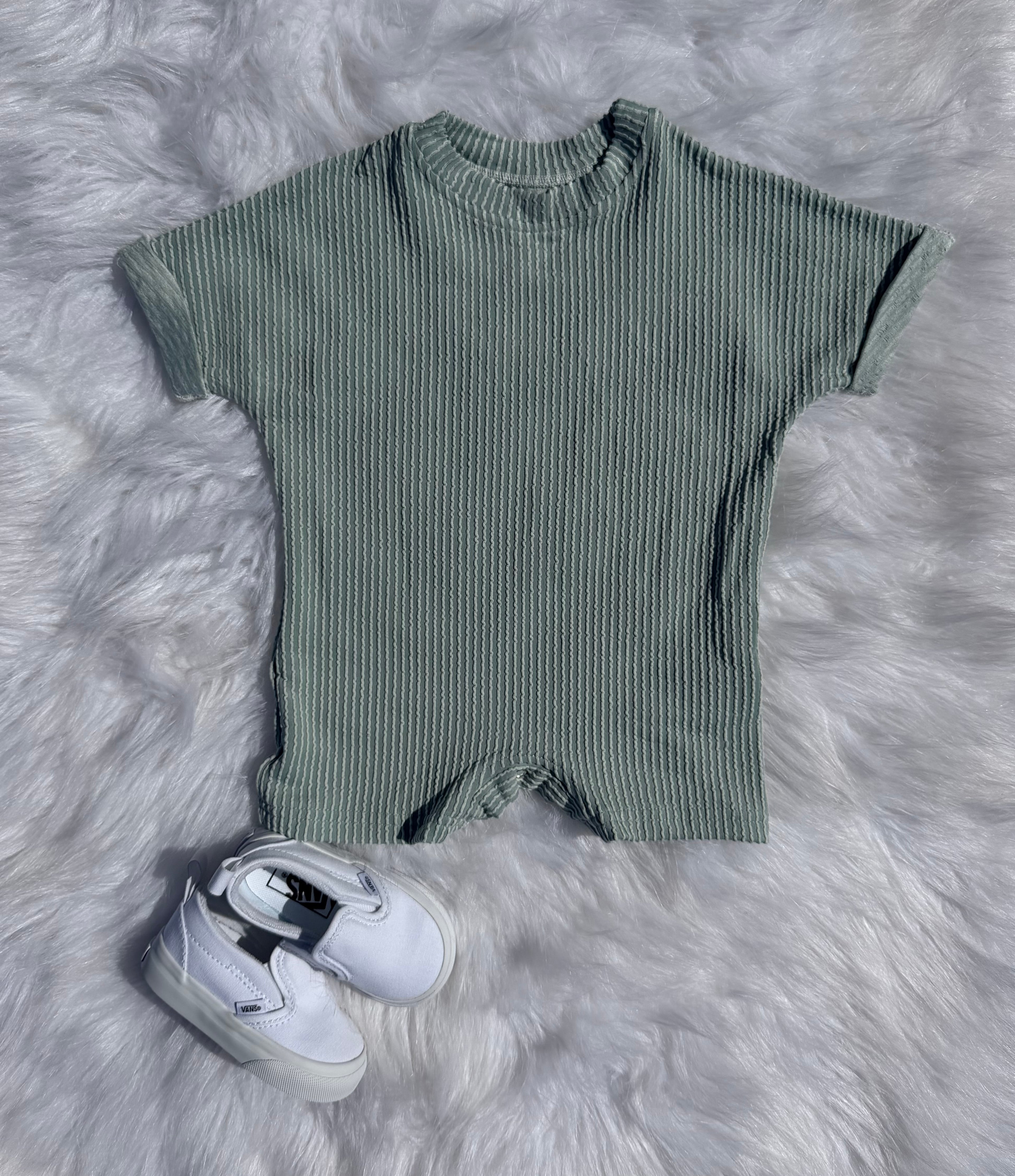Palm Paradise Ribbed Romper