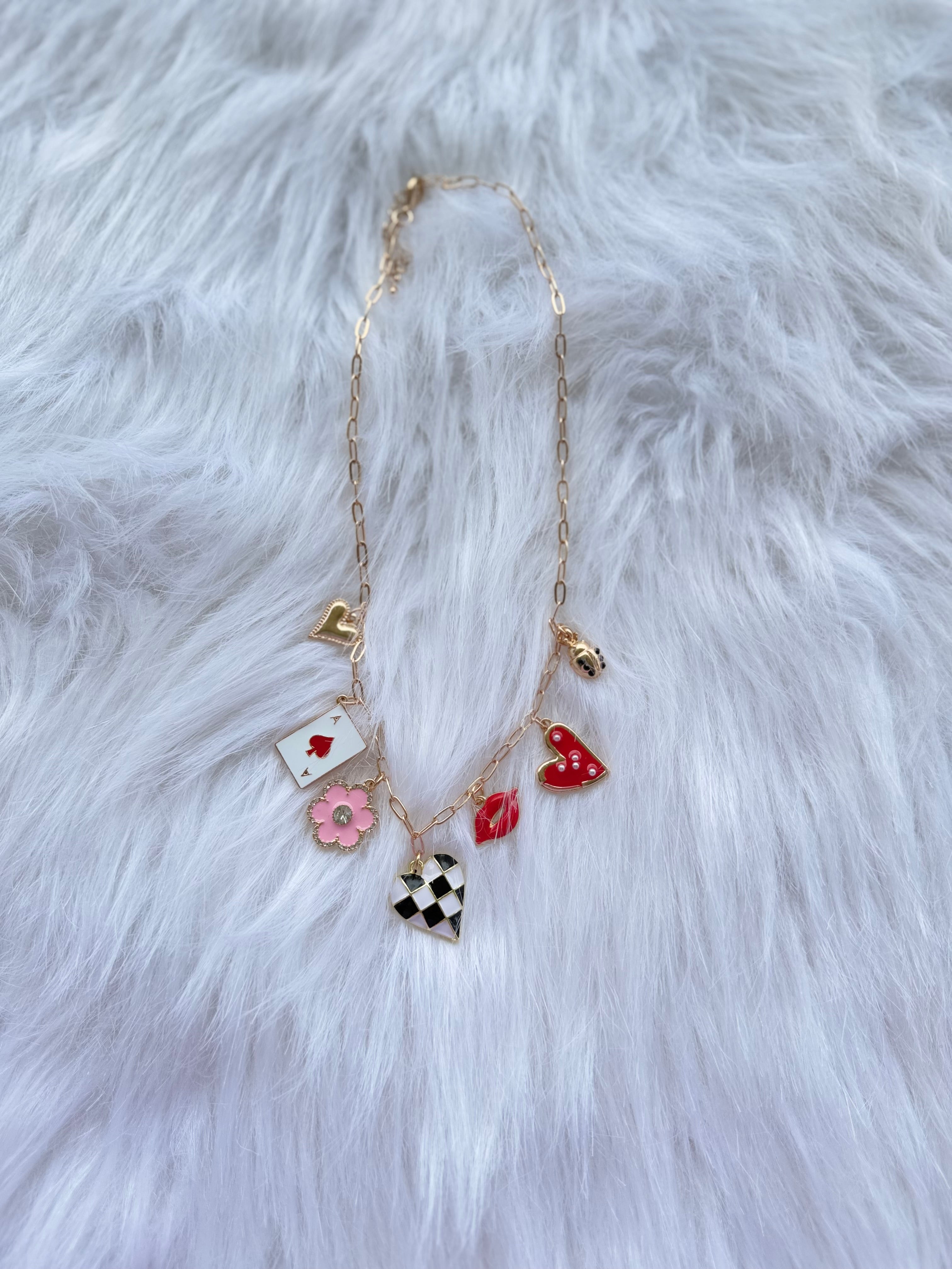 Flirty fortune charm necklace (FINAL SALE)
