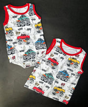 Load image into Gallery viewer, Monster Truck Bubble Romper/Tank Top
