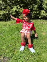 Load image into Gallery viewer, Valentine Hearts Romper (FINAL SALE)
