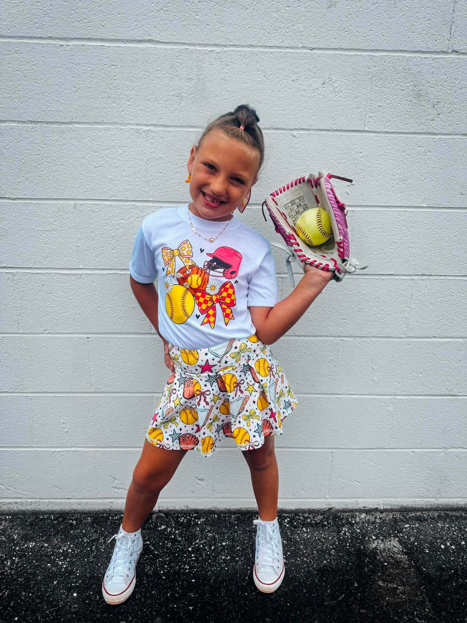 Bases & Bows Athletic Skort
