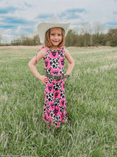Load image into Gallery viewer, Pink &amp; Cow Print Bell Jumper
