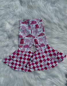 Pink Route BB Double Bell Bottoms