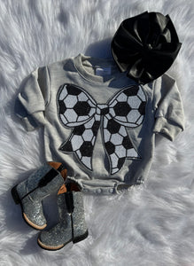 Soccer Bow Bubble Romper (4 options)