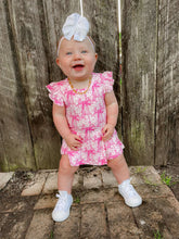 Load image into Gallery viewer, Blooming Bows Bamboo Skirted Romper
