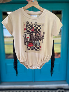 BABY I'm A Wild Card Bubble Romper