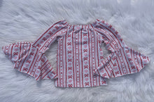Load image into Gallery viewer, Vintage Valentines Bell Sleeve Leo/Top
