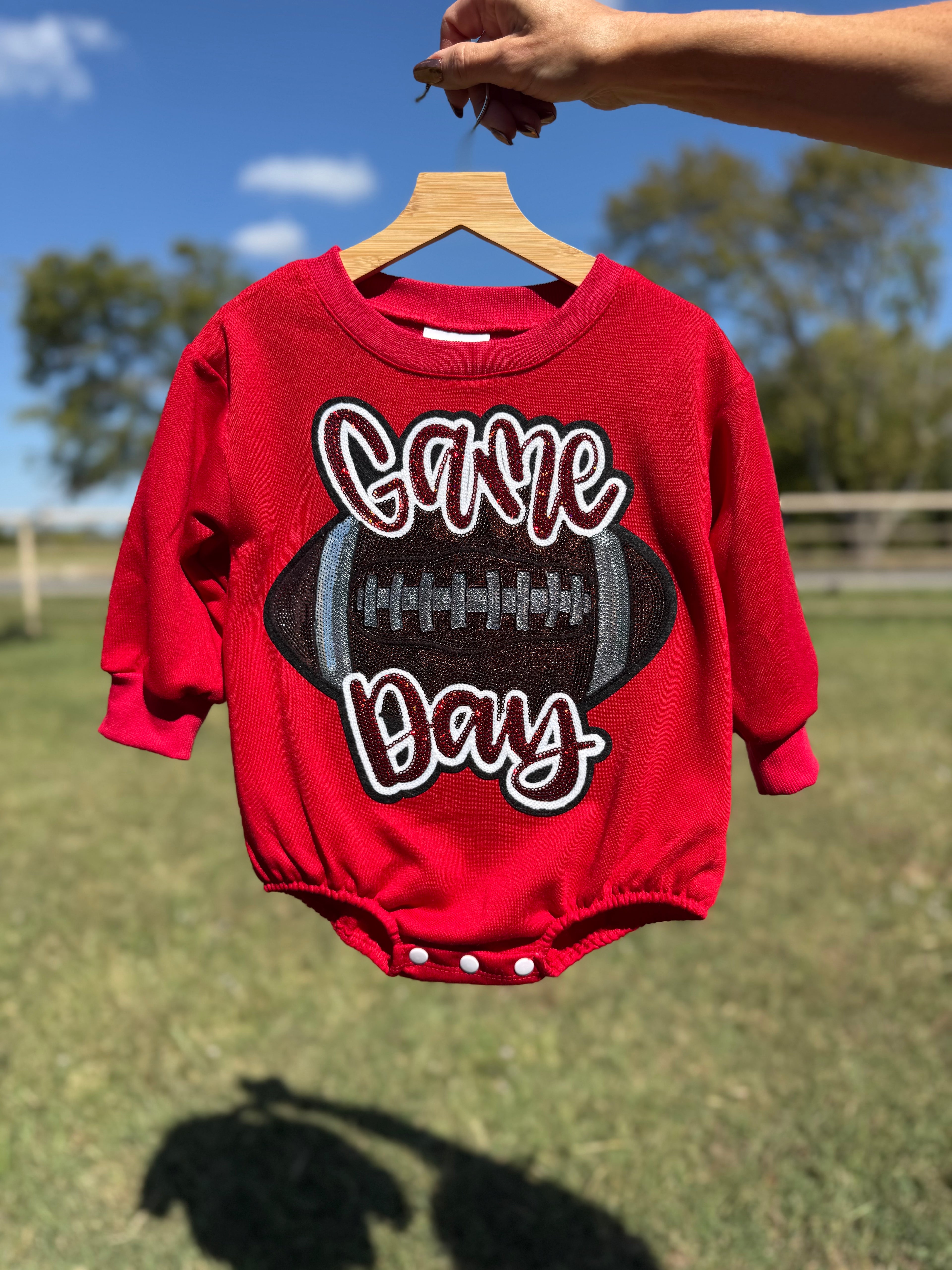 Football Game Day Bubble Romper