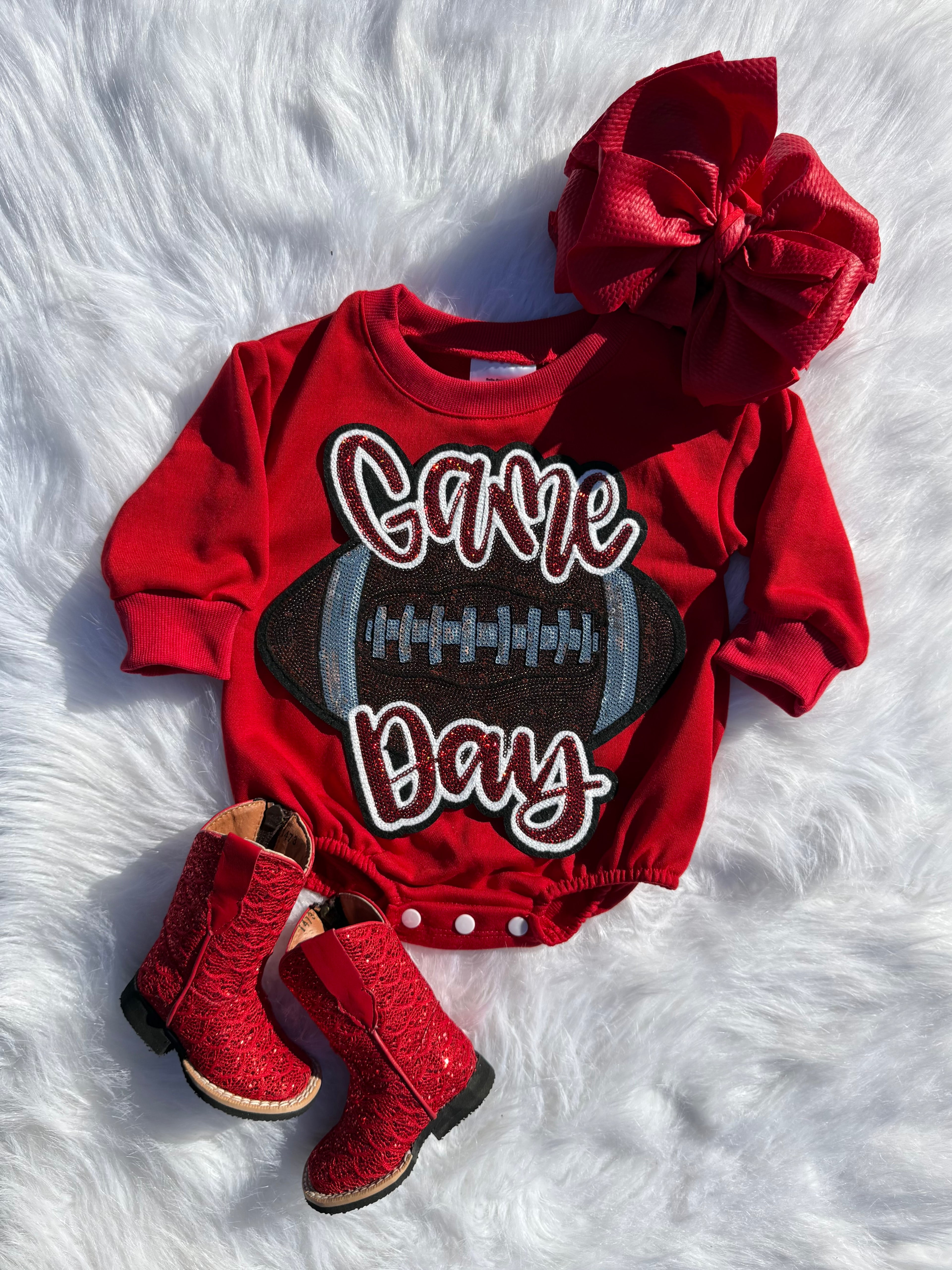 Football Game Day Bubble Romper
