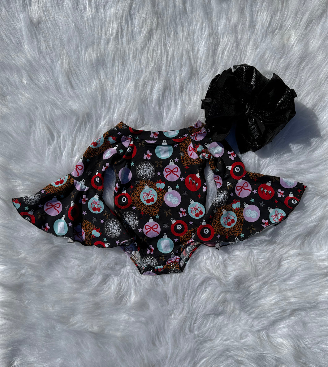 Cowgirl Christmas Bell Sleeve Leo/Top