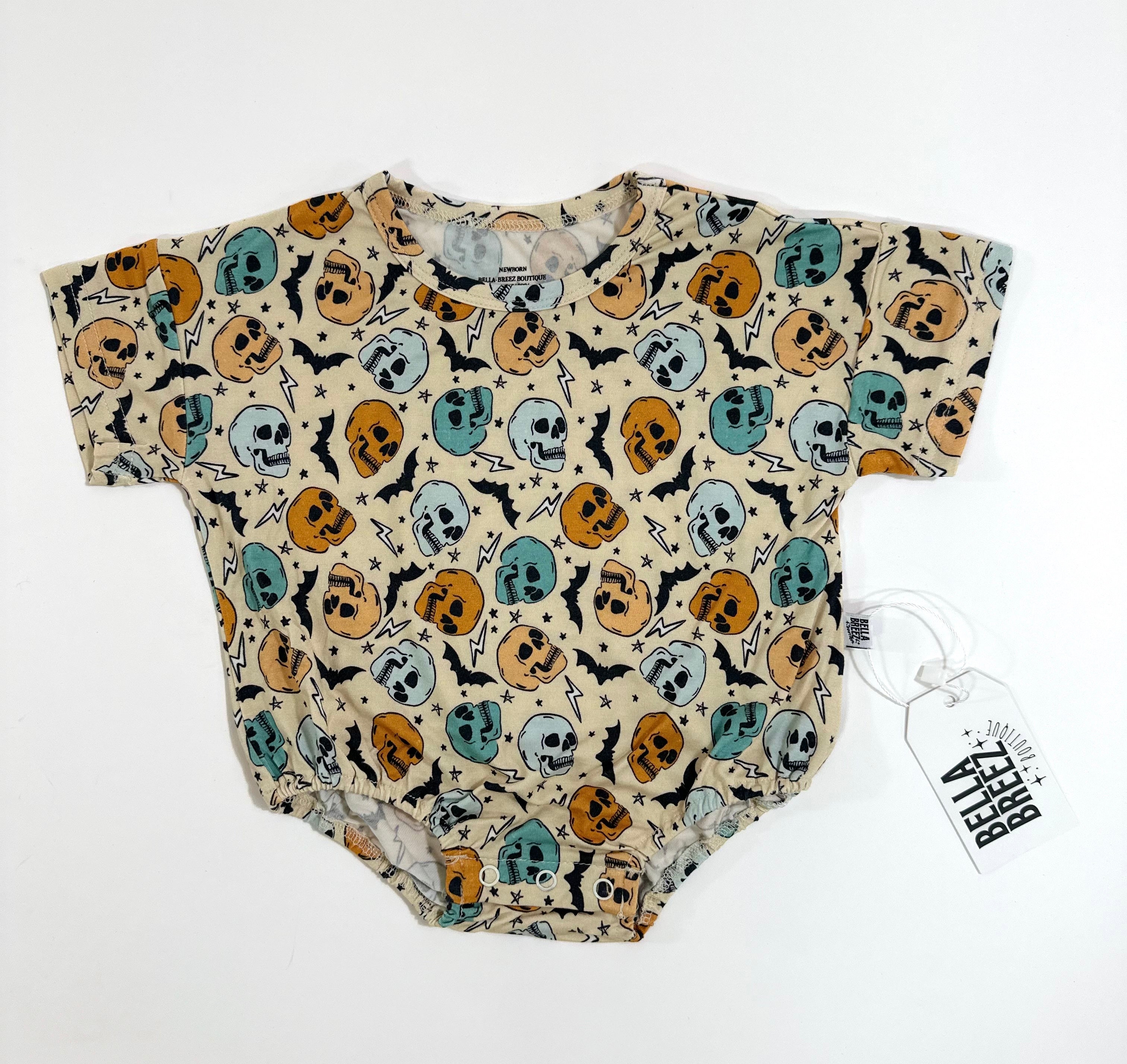 Bat To The Bone Oversized Bamboo Romper- ALL SIZES
