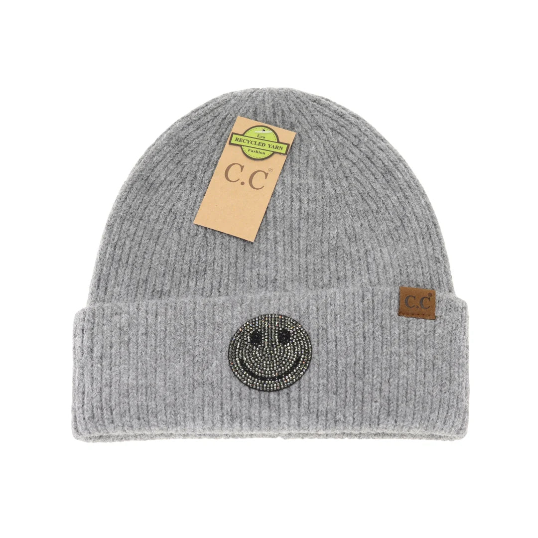 Happy Face Beanies (kids and adult) (FINAL SALE)