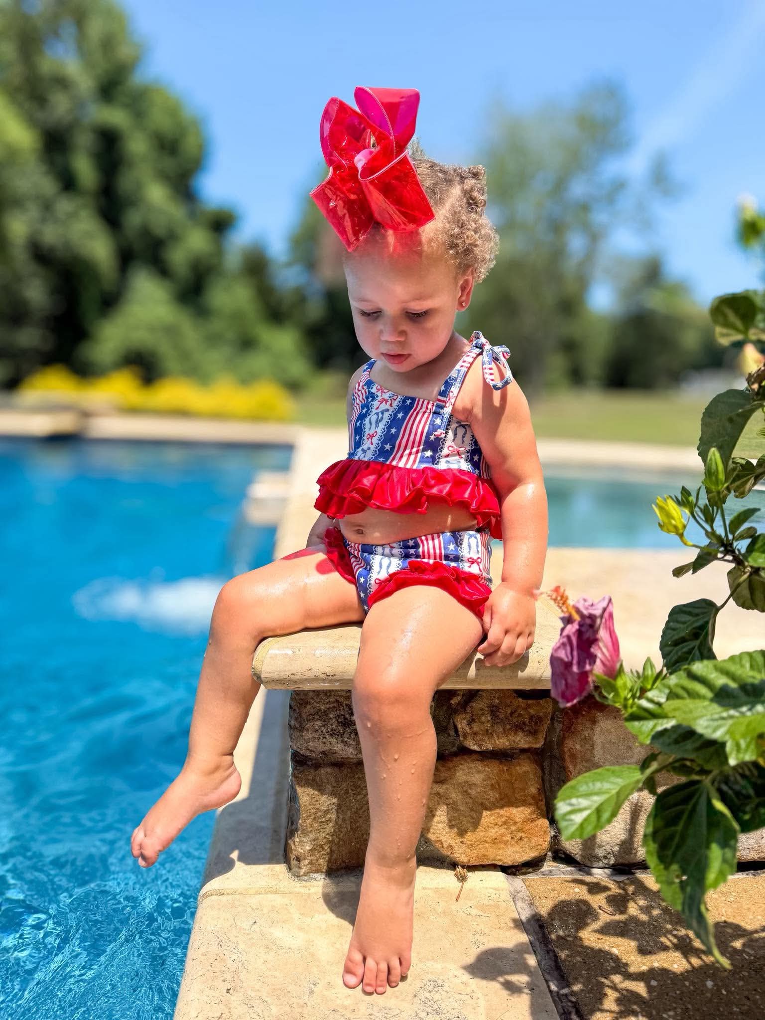 Little Miss America 2 Piece Swim Suit (FINAL SALE)