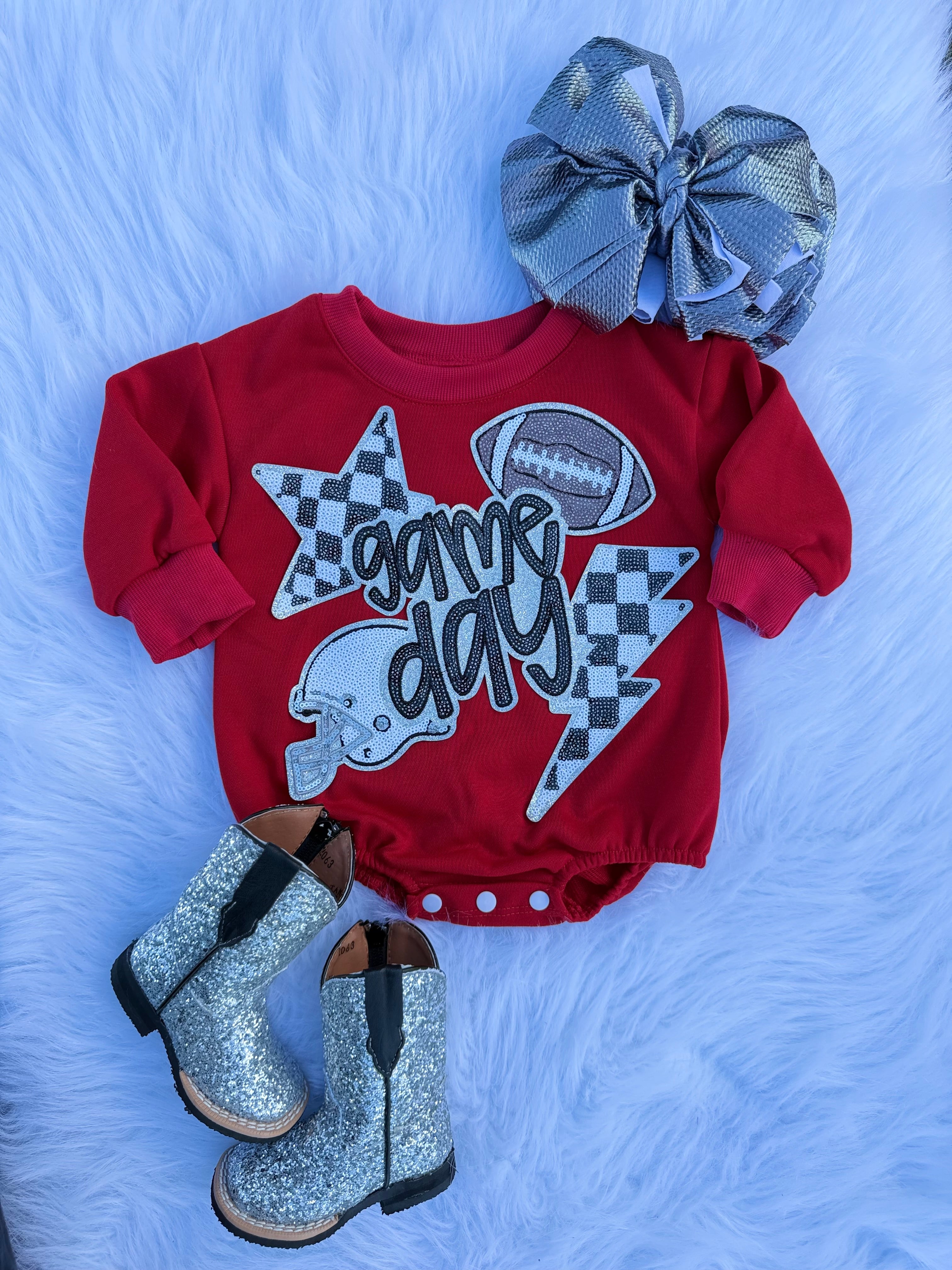 Checkered Game Day Bubble Romper (5 options)