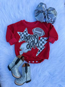 Checkered Game Day Bubble Romper (5 options)