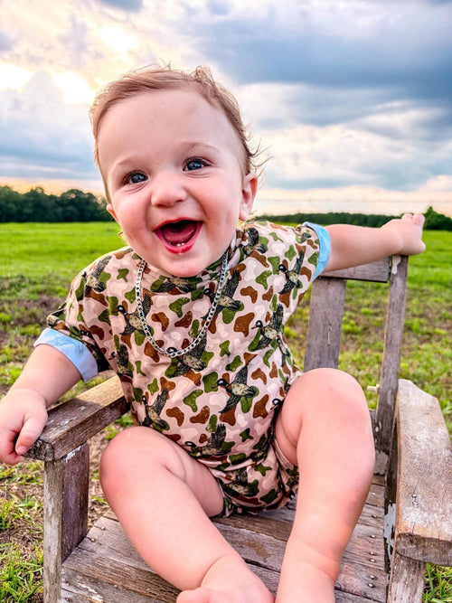 0/3 Months Flyaway Camo Romper  (FINAL SALE)