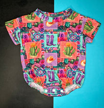 Load image into Gallery viewer, Cowgirl Patchwork oversized t-shirt romper
