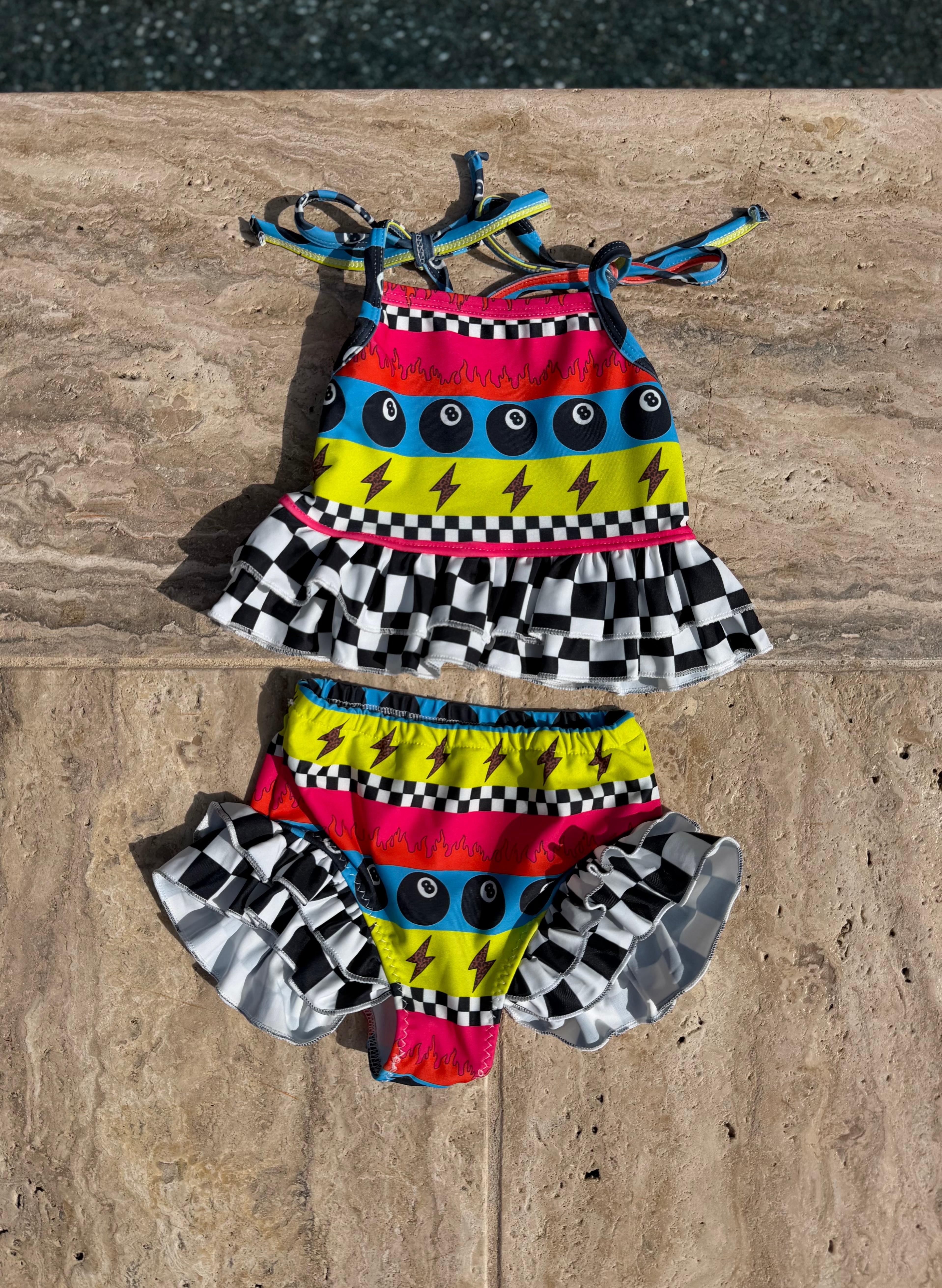 Fast Lane Babe 2 Piece Swim Suit