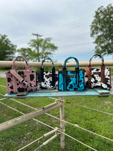 Load image into Gallery viewer, Cow Print Wrangler Cross Body Totes 2.0 (4 color options)
