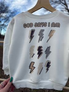 God Says Lightning Bolts Graphic (Multiple options)