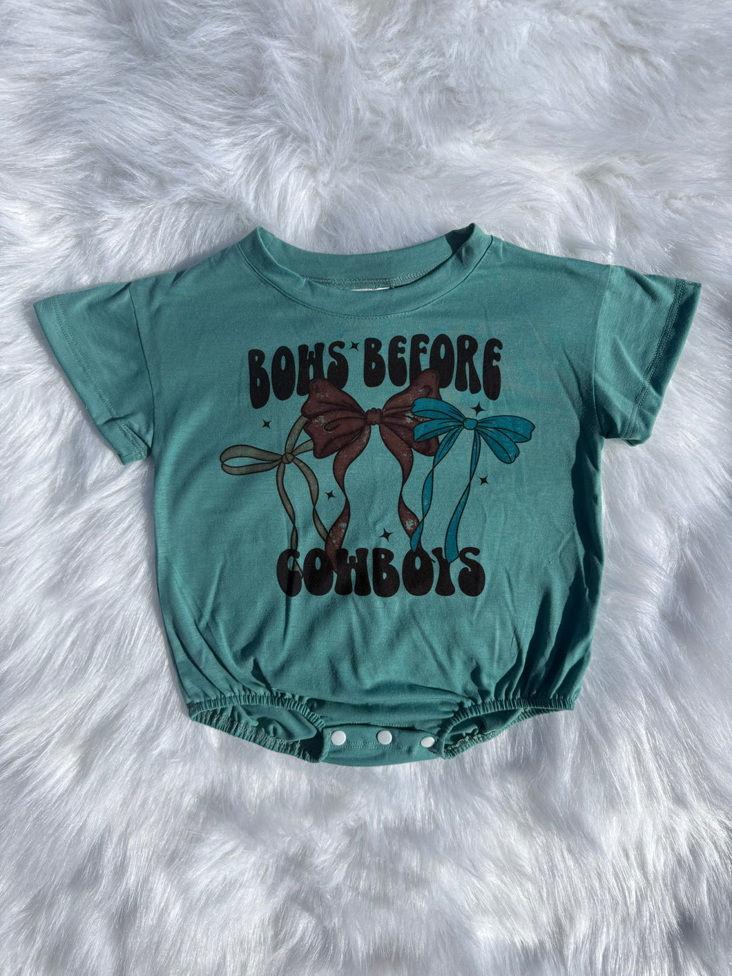 Bows Before Cowboys bubble romper