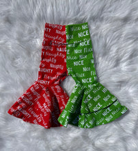 Load image into Gallery viewer, Naughty or Nice Double Bell Bottoms
