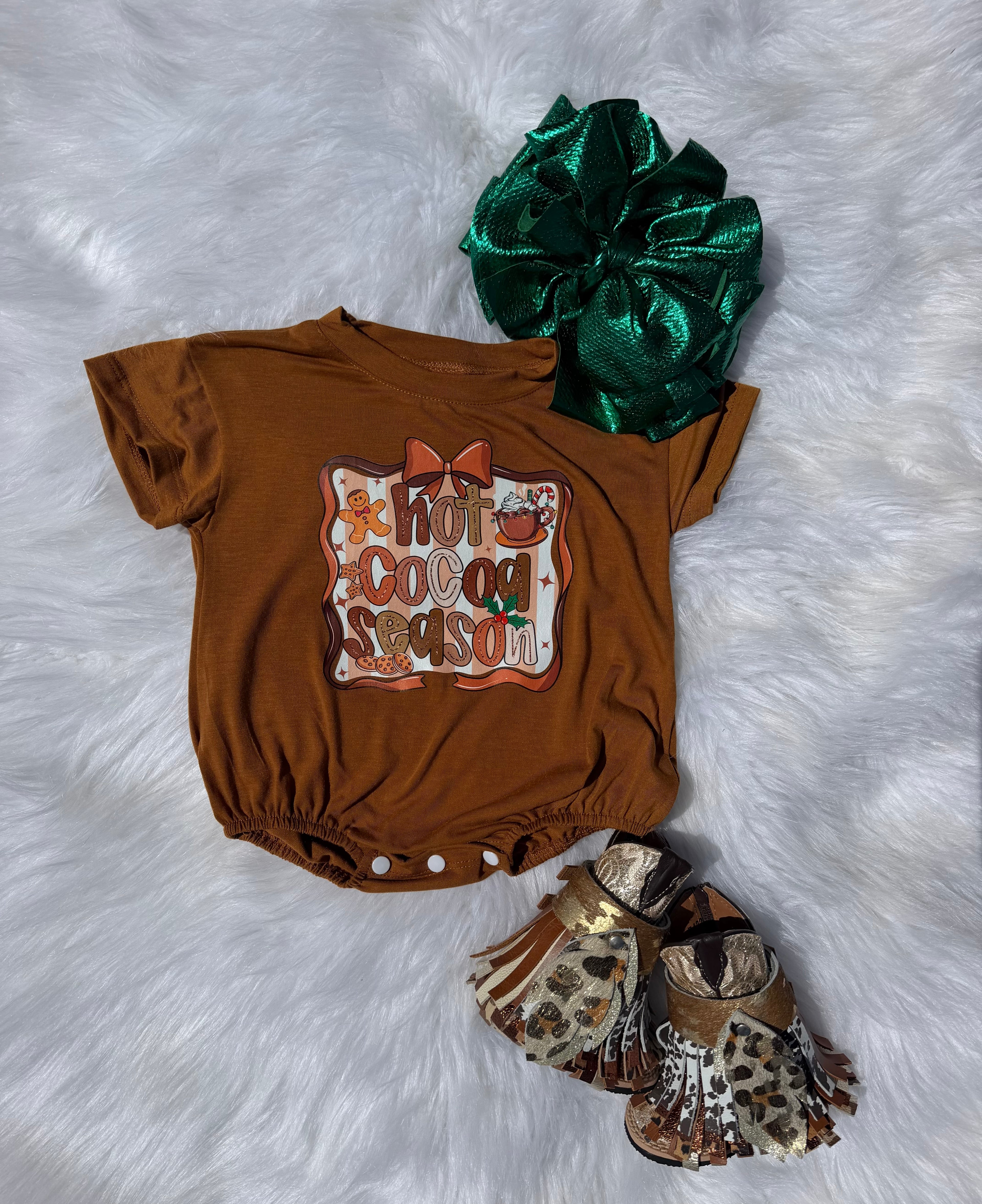 Hot Cocoa Season bubble romper