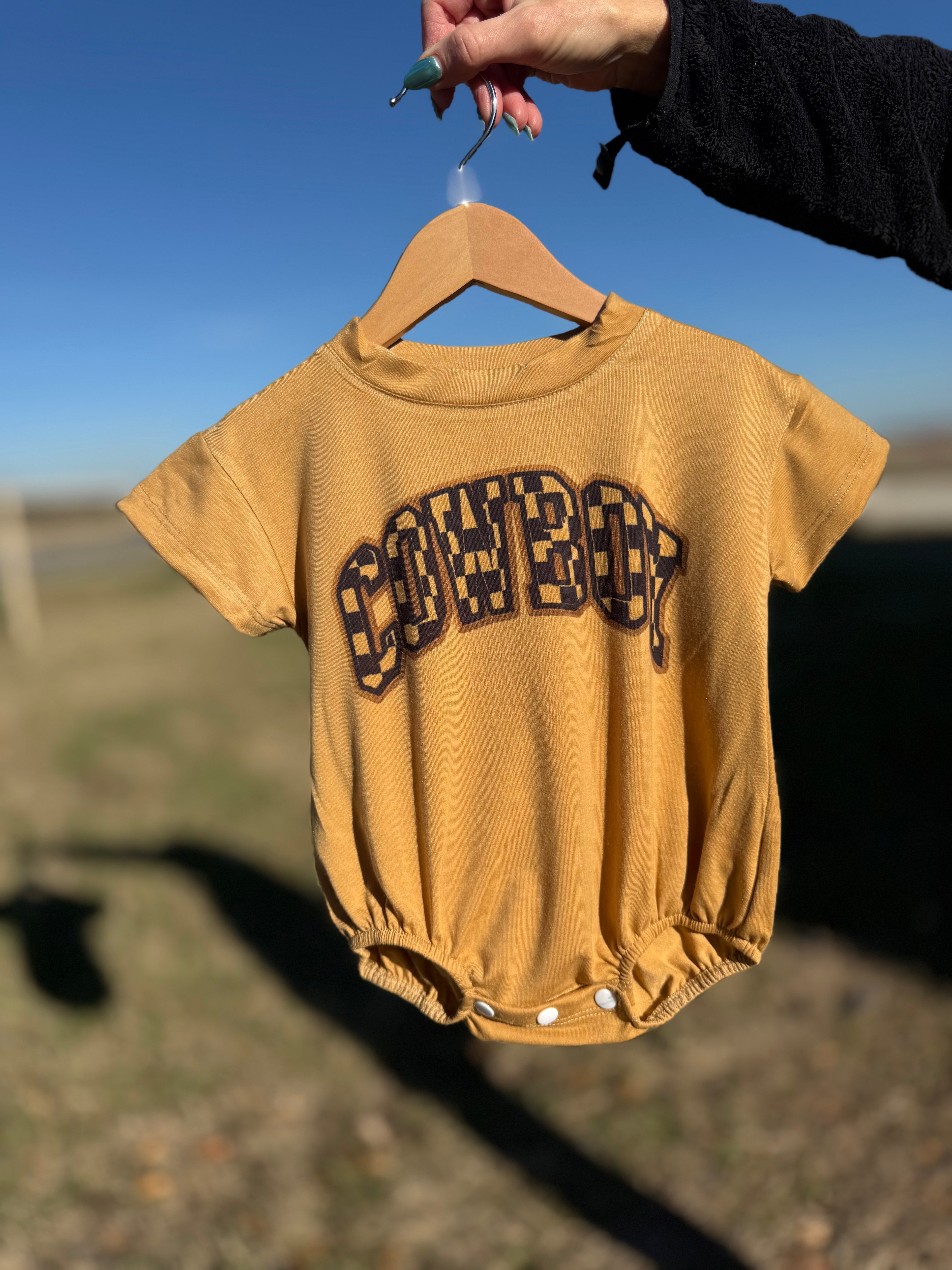 Cowboy bubble romper