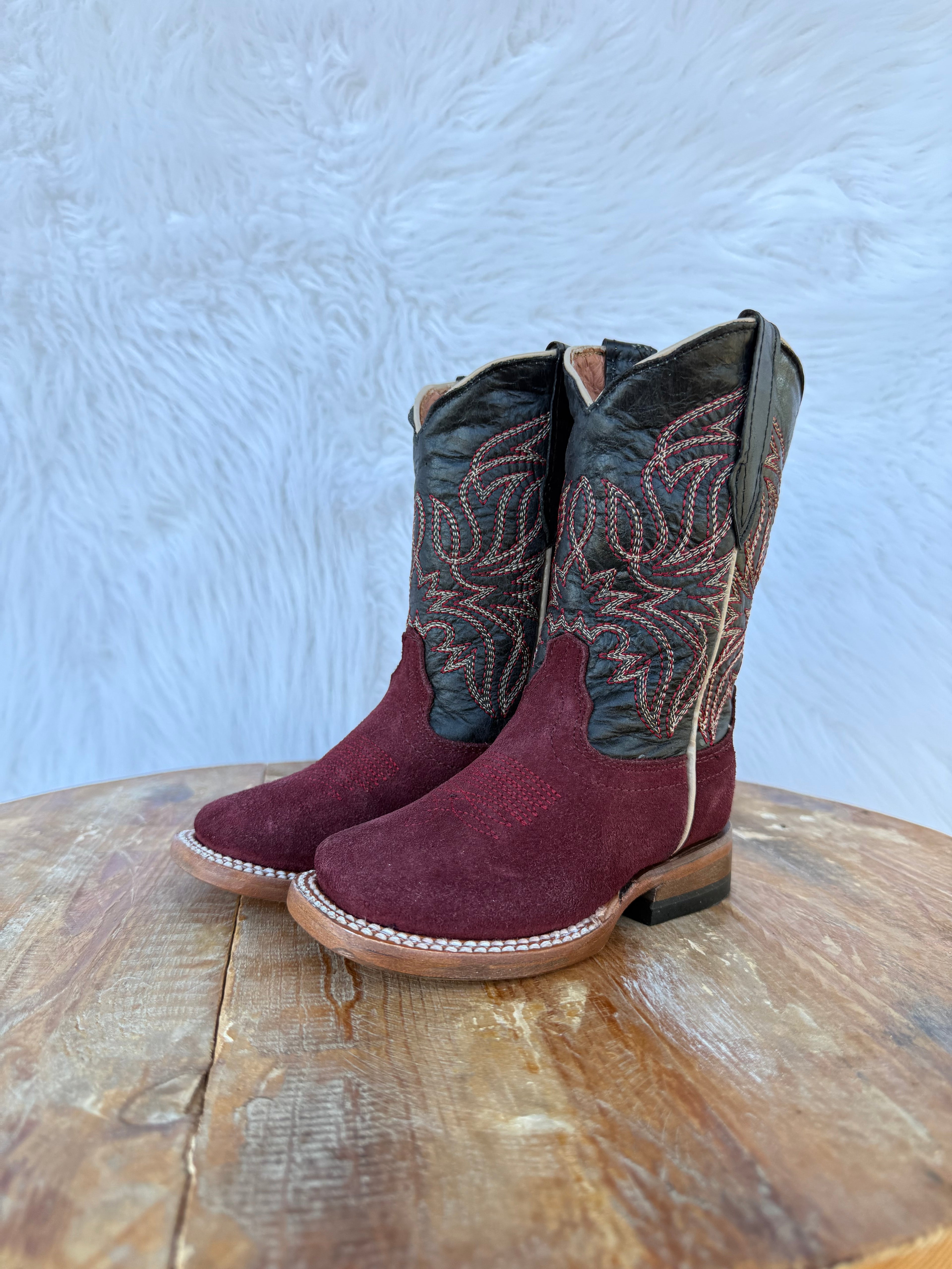 Burgundy Suede Tanner Mark Boots