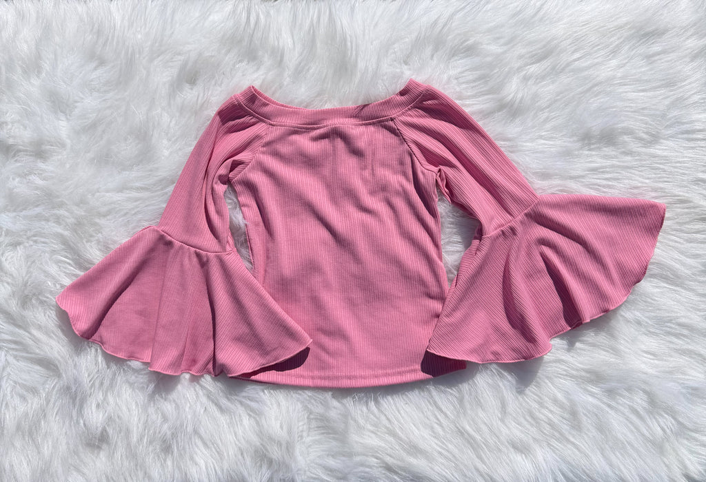 Light Pink Bell Sleeve Leo/Top