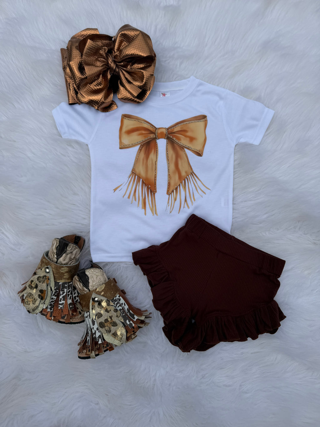 Brown Bow T-Shirts & Onesies