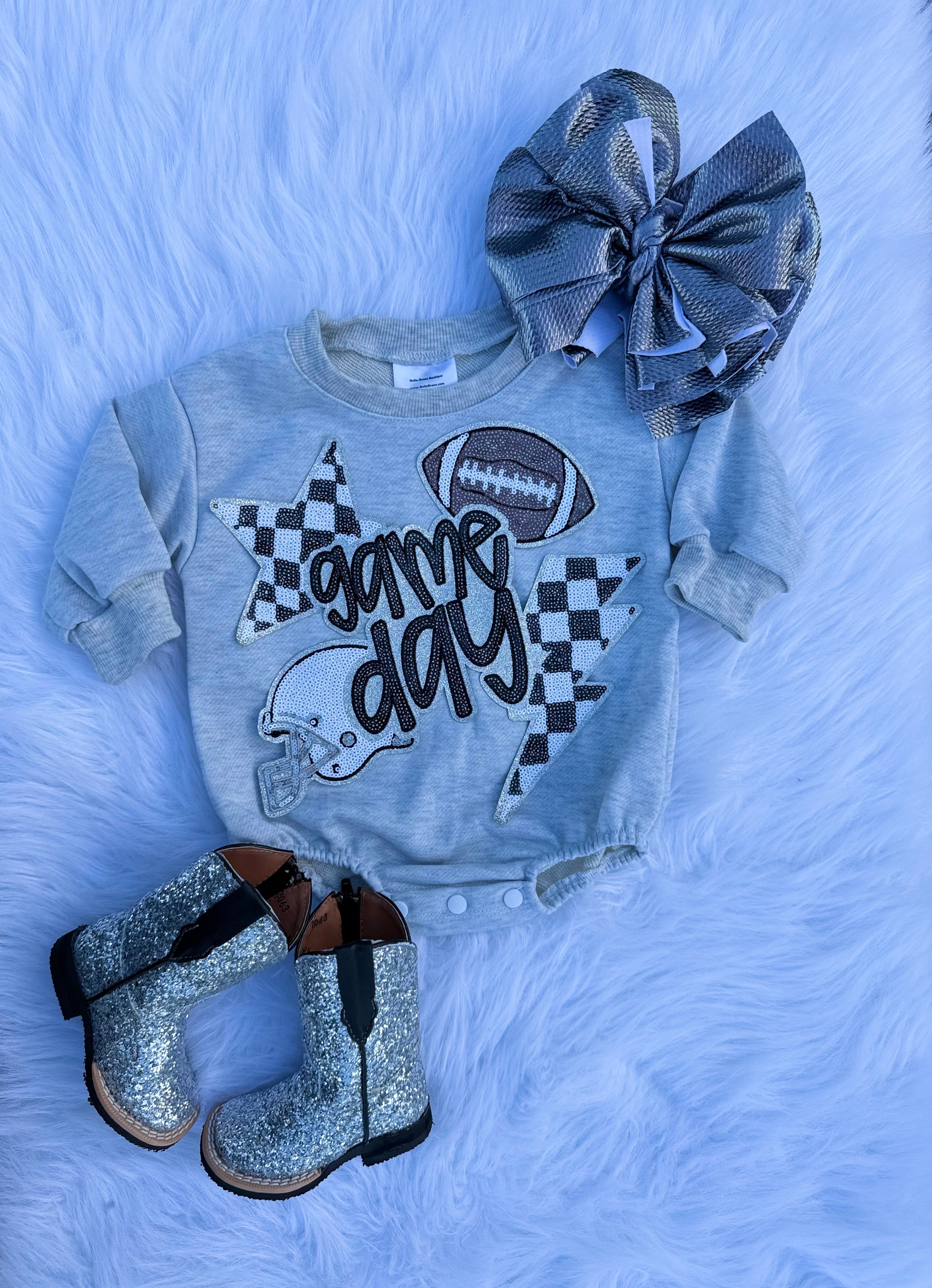 Checkered Game Day Bubble Romper (5 options)