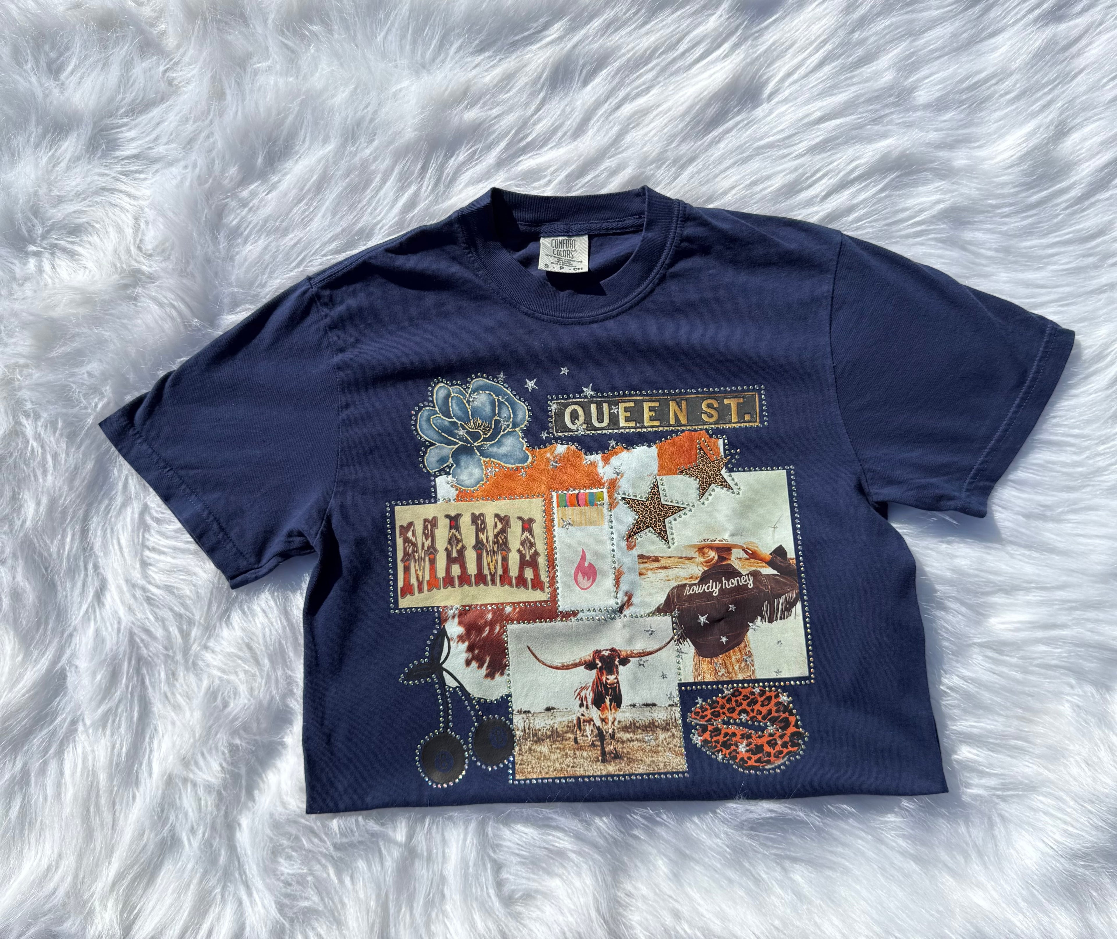 Queen St. women’s bedazzled tee (FINAL SALE)