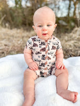 Load image into Gallery viewer, Sad Beige Semis Bamboo Shortie Romper
