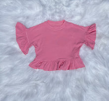 Load image into Gallery viewer, Bubblegum pink ruffle top
