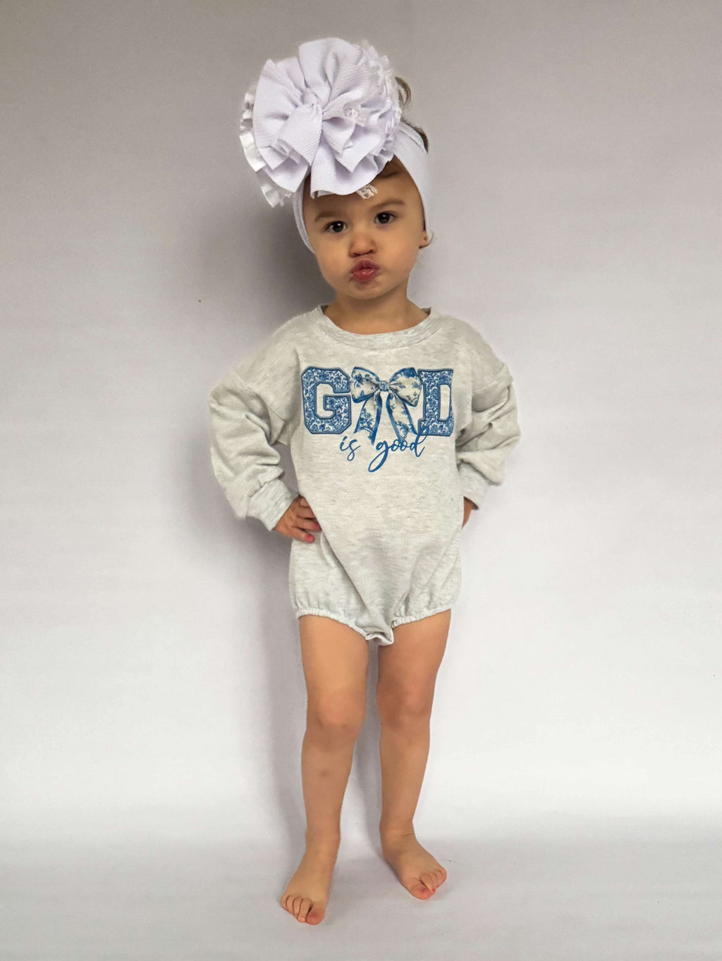 Toile Blue God is good bubble/sweatshirt