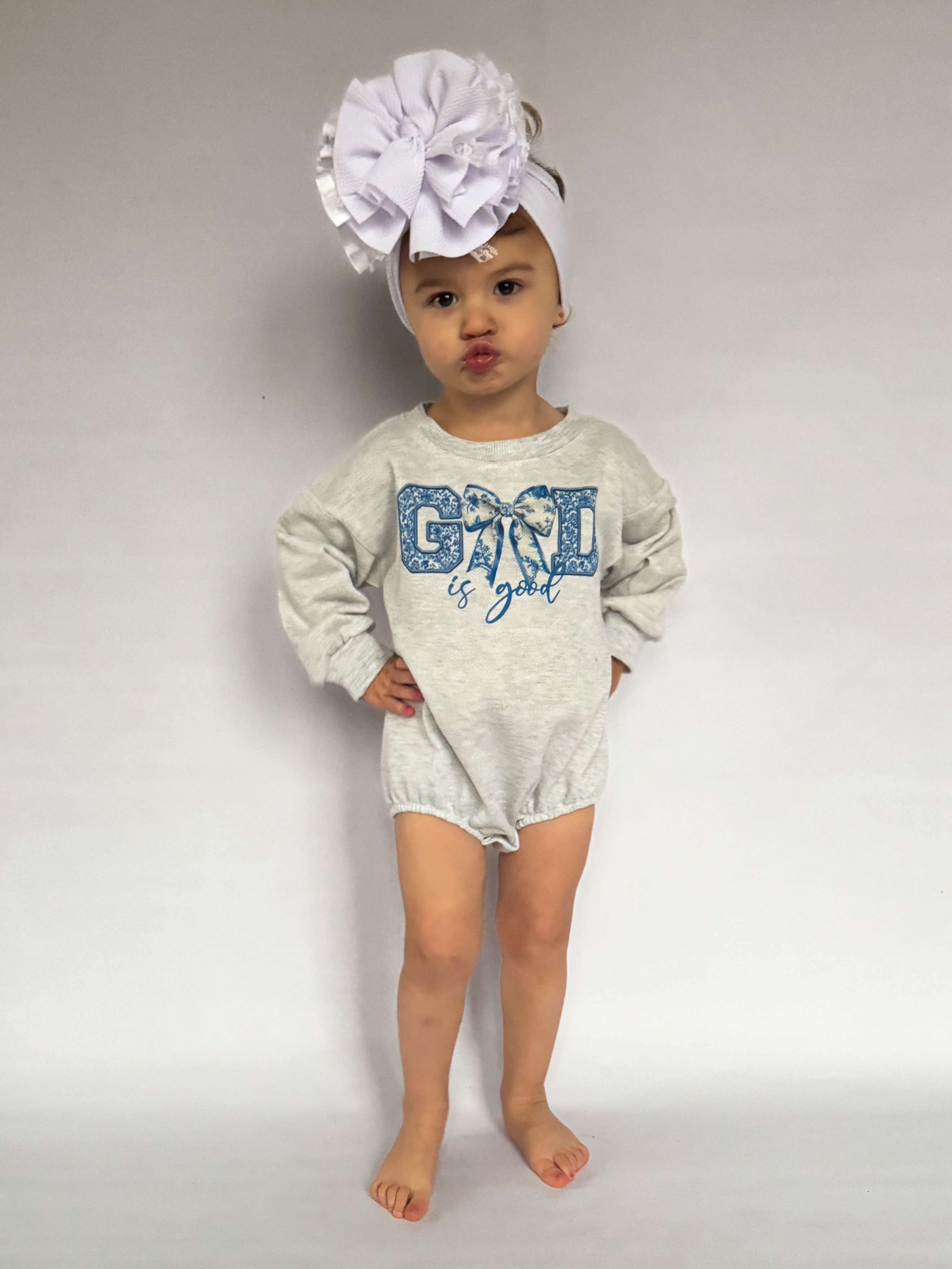Toile Blue God is good bubble/sweatshirt