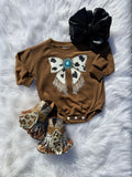Cowgirl Bow Bubble Romper