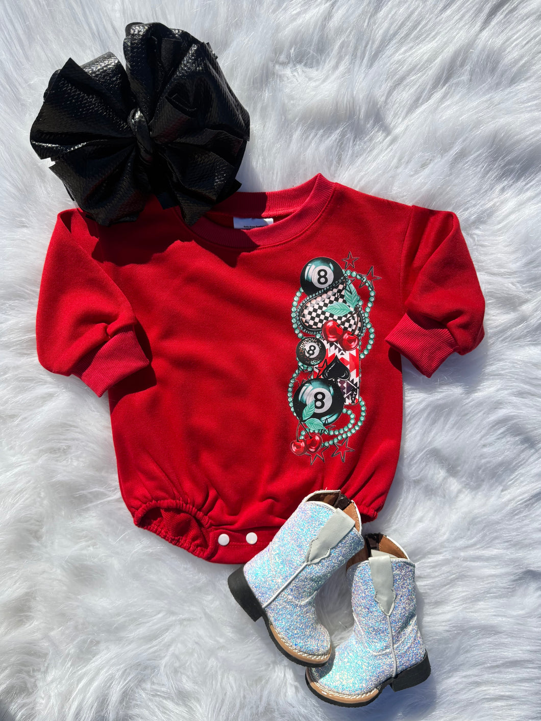 Eight Ball Babe Bubble Romper