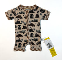 Load image into Gallery viewer, Sad Beige Semis Bamboo Shortie Romper
