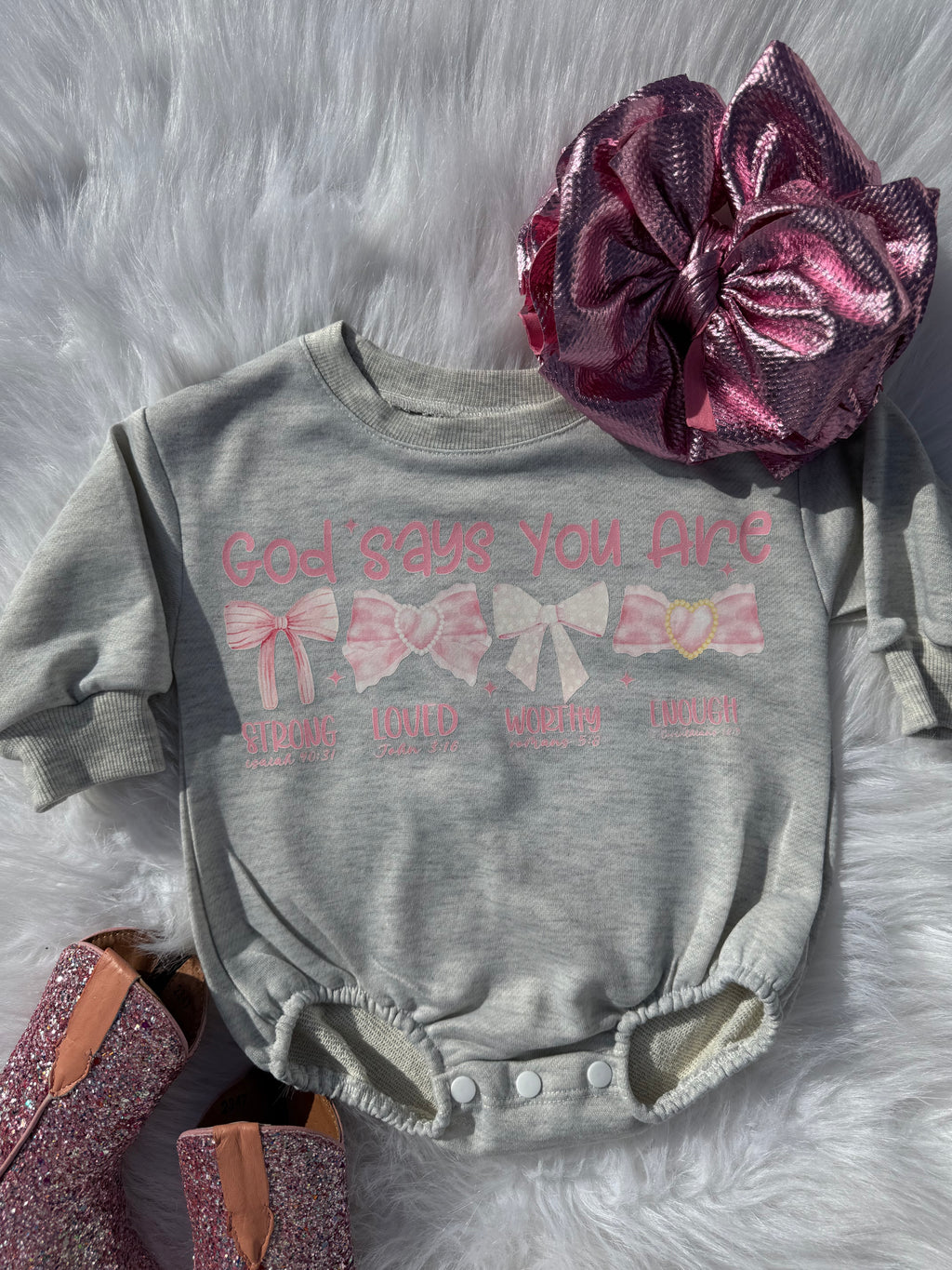 God Says Bubble Romper