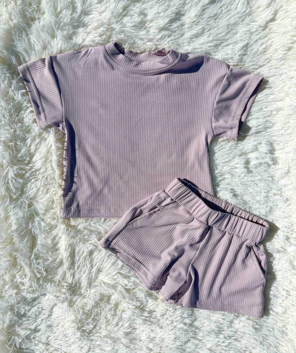 Kids lavender short set