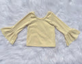 Light Yellow Ruffle Top