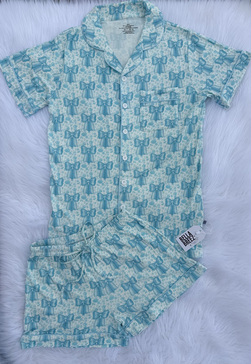 Blue Ribbon Dreams Women's Bamboo Button Up PJ Set