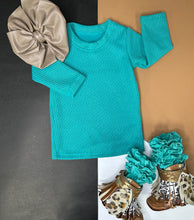 Load image into Gallery viewer, Turquoise Sweater Dress
