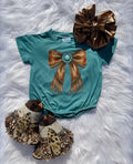 Squash blossom bow bubble romper